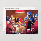 Poker Dogs: Pinched with Four Aces Briefkaart (Voorkant / Achterkant)