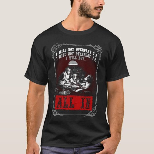 Poker Dogs Retro Saloon & Cool T-shirt (Voorkant)