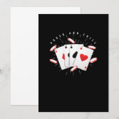 Poker En Chillen Speelkaarten Casino Gokken Cadeau Kaart (Voorkant / Achterkant)