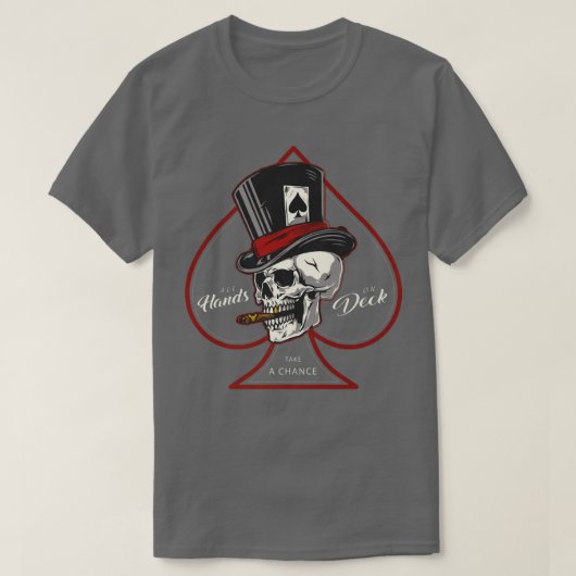 Poker en sigaar t-shirt (Design voorkant)
