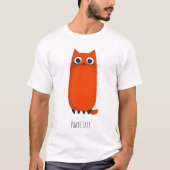 Poker Face Cat | Grappige minimalistische Cartoon T-shirt (Voorkant)