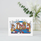Poker Face Deer Briefkaart (Staand voorkant)