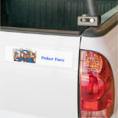 Poker Face Deer Bumpersticker (Op Truck)