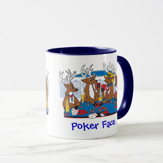 Poker Face Deer Mok (Voorkant rechts)