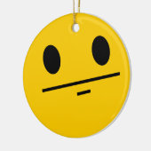 Poker Face-gezicht Keramisch Ornament (Links)