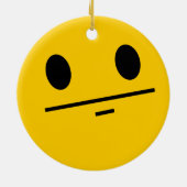 Poker Face-gezicht Keramisch Ornament (Achterkant)