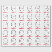 Poker face - meme cadeaupapier (Vlak)
