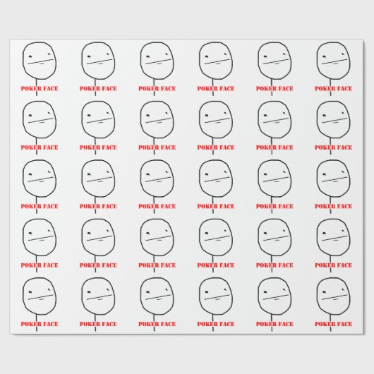 Poker face - meme cadeaupapier (Vlak)