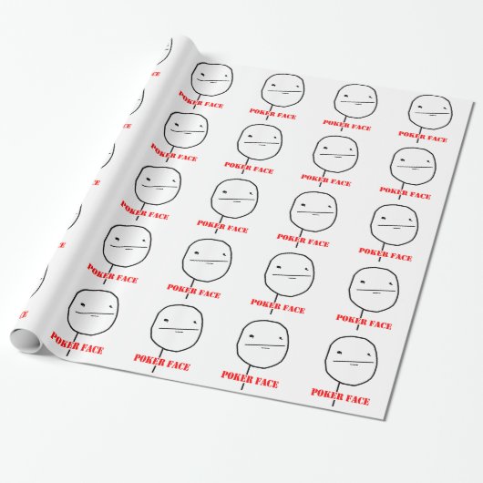 Poker face - meme cadeaupapier (Uitgerold)