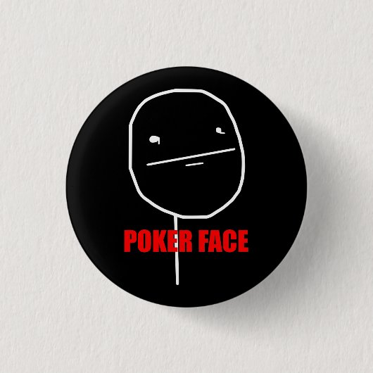 Poker Face Meme Ronde Button 3,2 Cm (Voorkant)