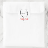 Poker face - meme ronde sticker (Tas)