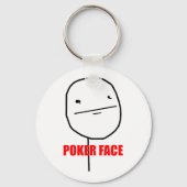 Poker Face Meme Sleutelhanger (Voorkant)