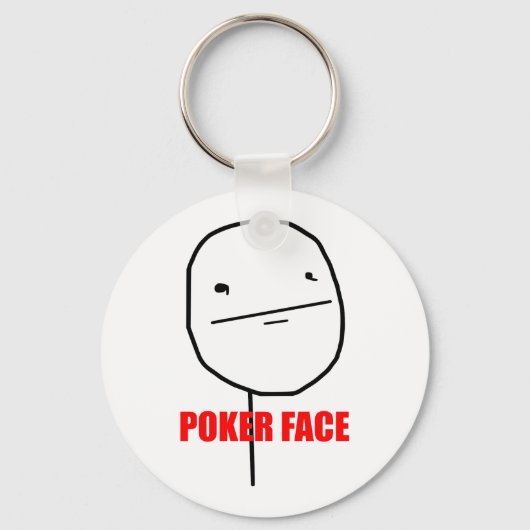 Poker Face Meme Sleutelhanger (Voorkant)
