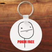 Poker Face Meme Sleutelhanger (Voorkant)
