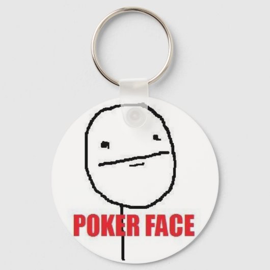 Poker Face Meme Sleutelhanger (Voorkant)