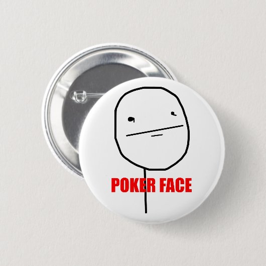 Poker Face - Pinback Button (Voorkant /achterkant)