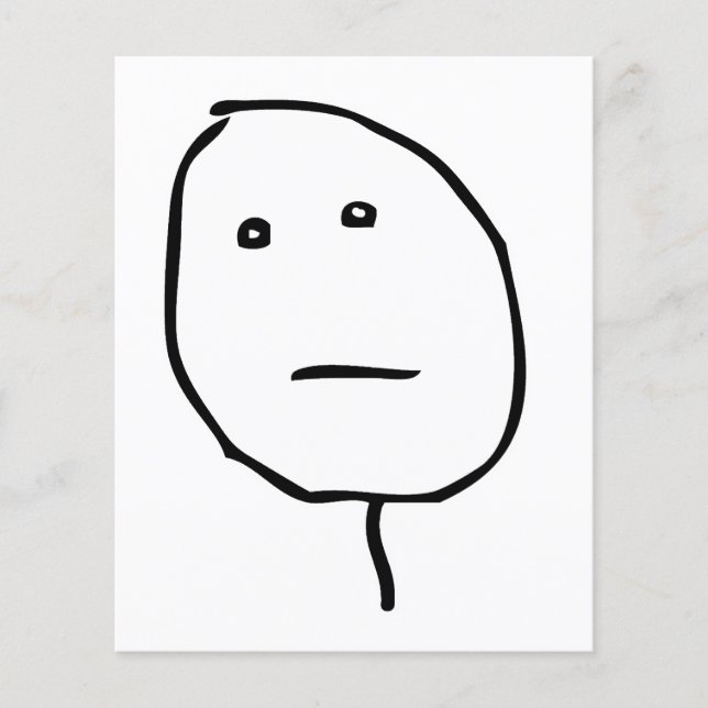 Poker Face Rage Face Meme (Voorkant)