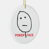 Poker Face Rage Face Meme Keramisch Ornament (Rechts)
