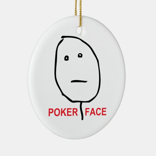 Poker Face Rage Face Meme Keramisch Ornament (Rechts)