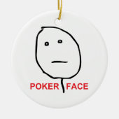 Poker Face Rage Face Meme Keramisch Ornament (Voorkant)