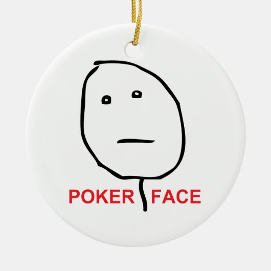Poker Face Rage Face Meme Keramisch Ornament (Voorkant)