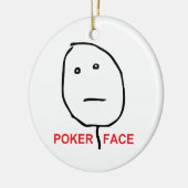 Poker Face Rage Face Meme Keramisch Ornament (Links)