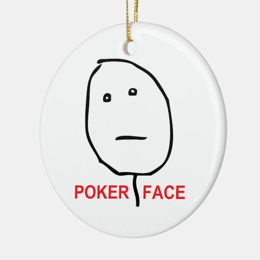 Poker Face Rage Face Meme Keramisch Ornament (Links)
