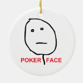 Poker Face Rage Face Meme Keramisch Ornament (Achterkant)