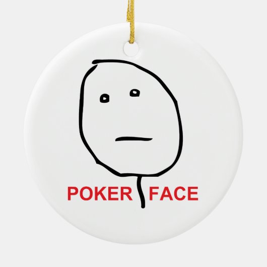 Poker Face Rage Face Meme Keramisch Ornament (Achterkant)