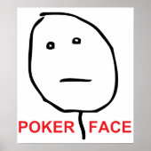 Poker Face Rage Face Meme Poster (Voorkant)