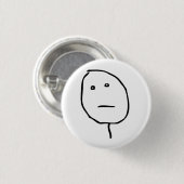 Poker face Rage Face Meme Ronde Button 3,2 Cm (Voorkant /achterkant)