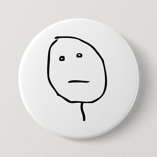 Poker Face Rage Face Meme Ronde Button 7,6 Cm (Voorkant)