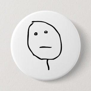 Poker Face Rage Face Meme Ronde Button 7,6 Cm
