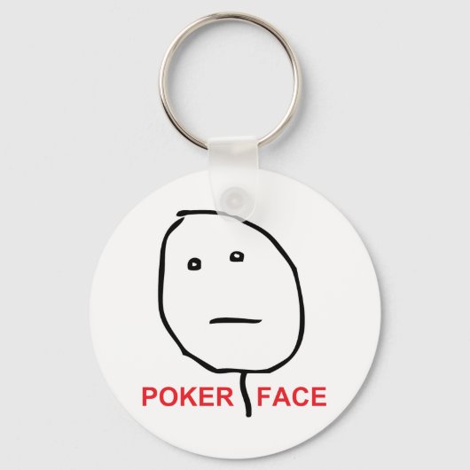 Poker Face Rage Face Meme Sleutelhanger (Voorkant)