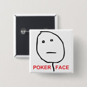Poker Face Rage Face Meme Vierkante Button 5,1 Cm (Voorkant /achterkant)