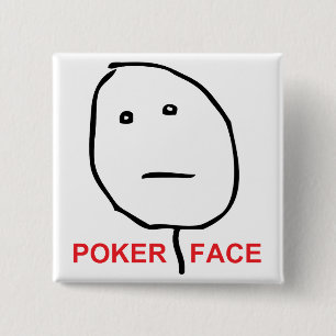 Poker Face Rage Face Meme Vierkante Button 5,1 Cm