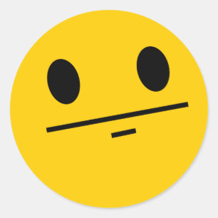 Poker Face Ronde Sticker