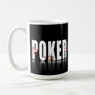 Poker Face-tekst met een leeg gezicht Koffiemok