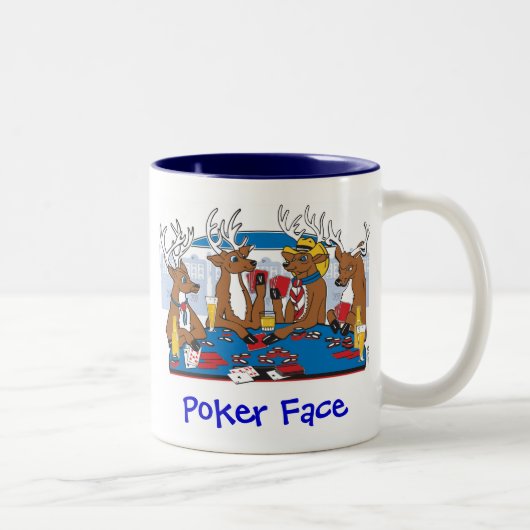 Poker Face Tweekleurige Koffiemok (Rechts)