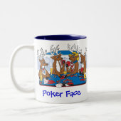 Poker Face Tweekleurige Koffiemok (Links)