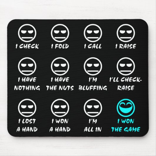 "Poker Faces" Mousepad Muismat (Voorkant)