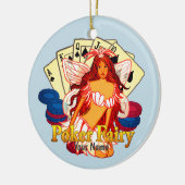 Poker Fairy Keramisch Ornament (Links)
