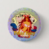 Poker Fairy pin Ronde Button 5,7 Cm (Voorkant)