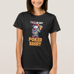 Poker Fan Cool Dog met Card Game Poker T-shirt