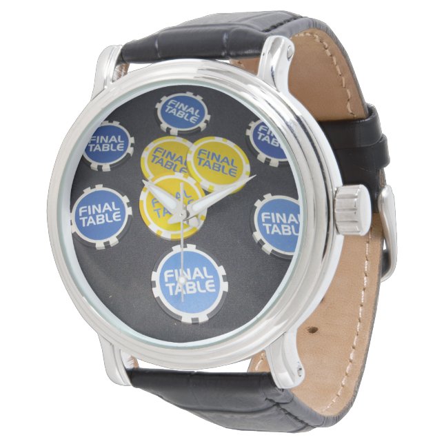 Poker Finaletafel Fiches, Horloge (Gekanteld)