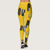 Poker Finals Chips Logo Dames Gele Leggings (Achterkant)