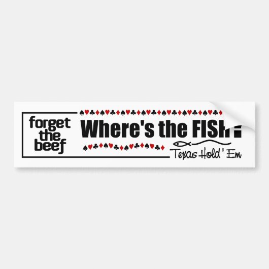 Poker Fish bumpersticker (Voorkant)