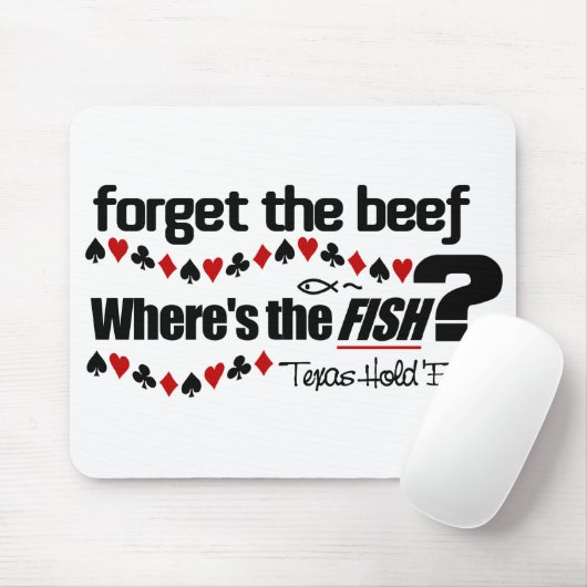 Poker Fish mousepad Muismat (Met muis)