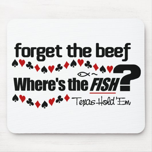 Poker Fish mousepad Muismat (Voorkant)