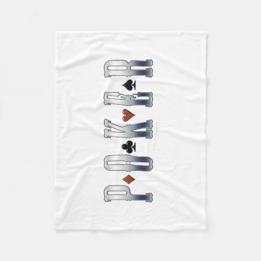 Poker Fleece Deken (Voorkant)